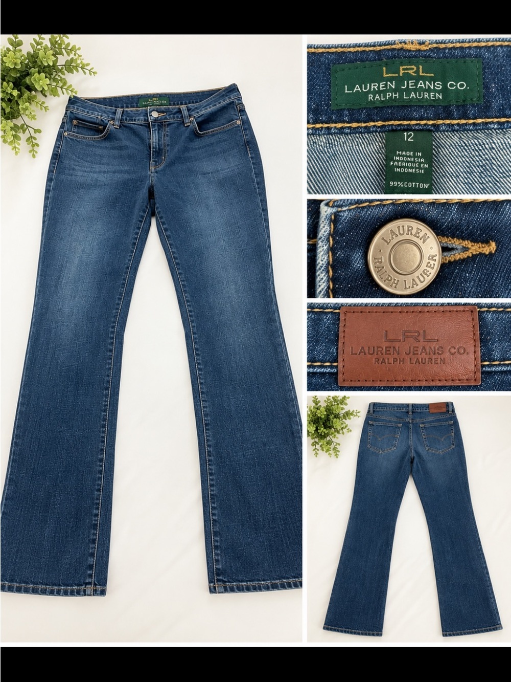 Lauren Ralph Lauren Blue Straight-Leg Jeans